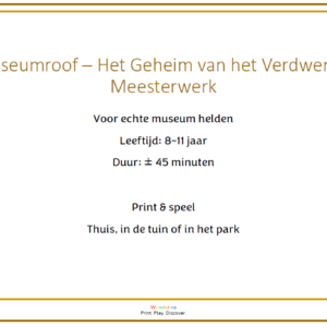 Speurtocht Museumroof - Het geheim van het verdwenen meesterwerk