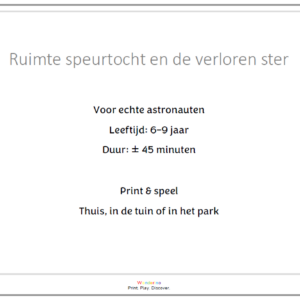 Ruimte speurtocht en de verloren ster